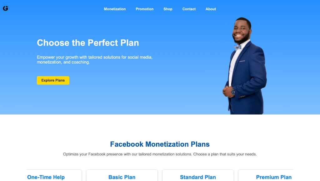 Screenshot: Social growth plans
